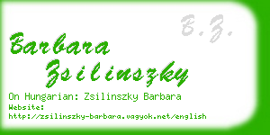 barbara zsilinszky business card